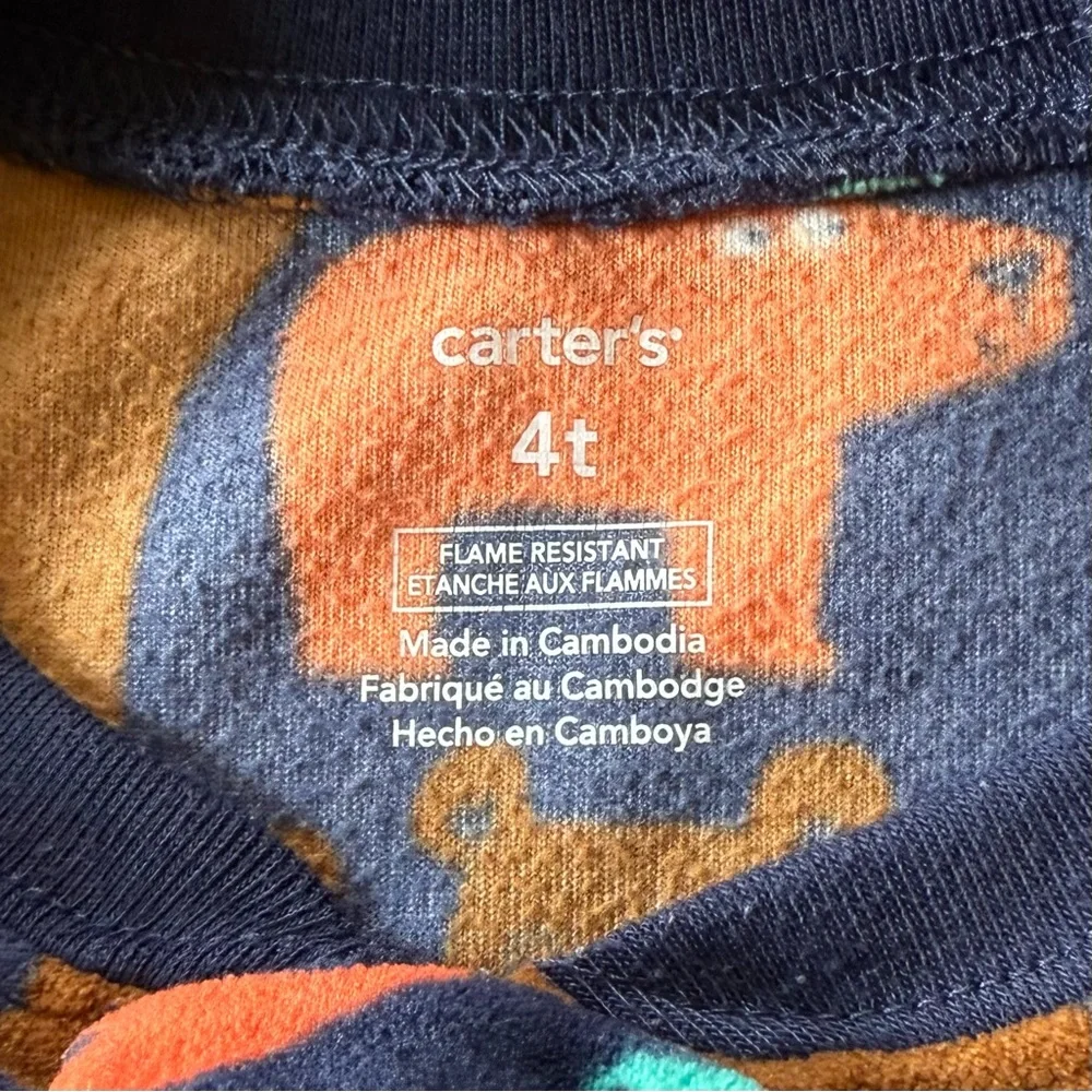 🐻 2/$25 • Carter's | Bundle • Cute Bear Print Onesie Fleece Jammies • 3T/4T